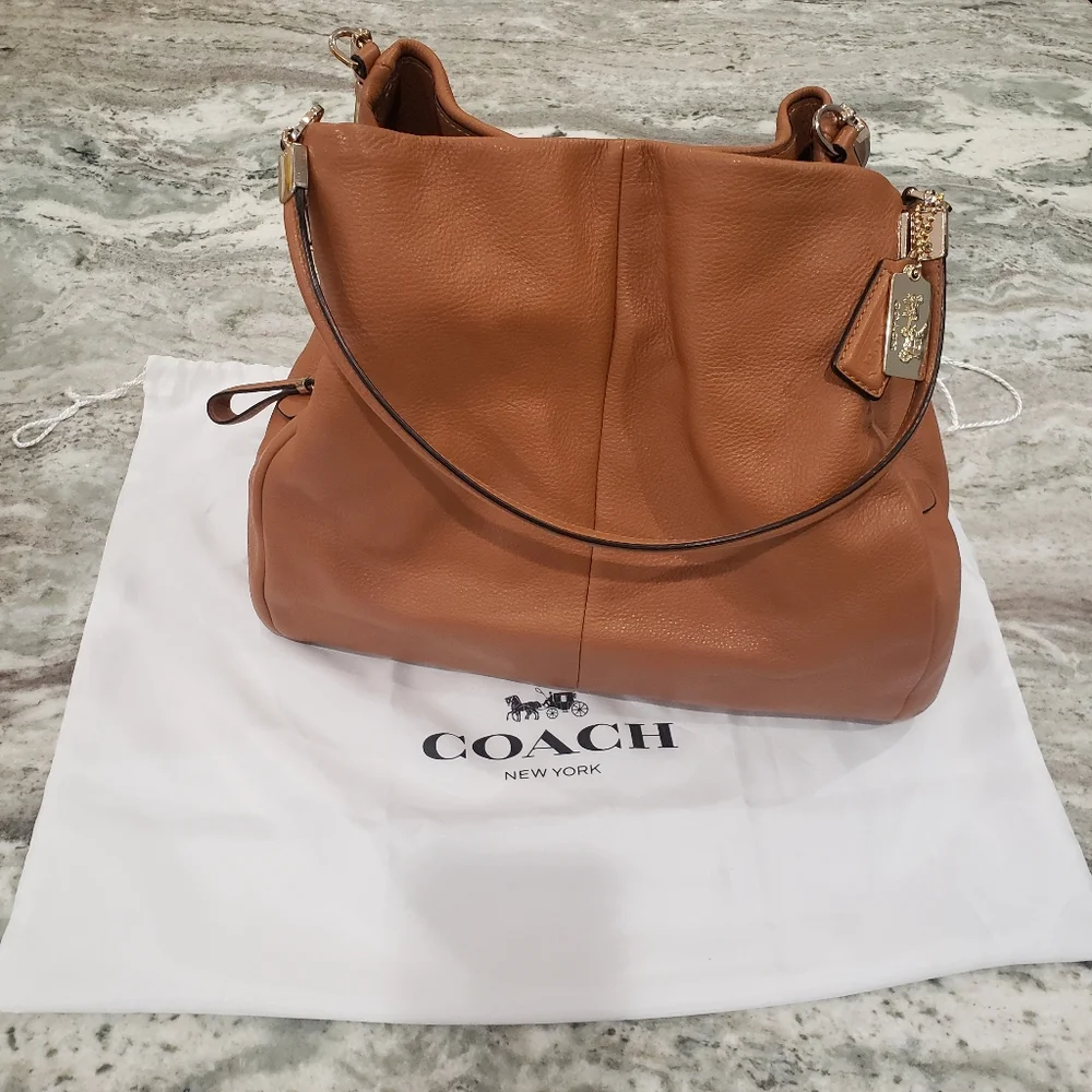 Coach Tan Leather Tote - Picture 2 of 16